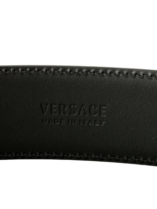 Versace Black 100% Leather Gold Medusa Head Decorated Belt US 32 IT 80 main image 4